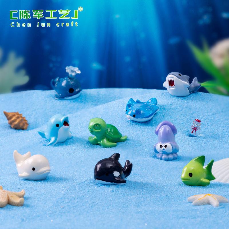 Phụ Kiện Tiểu Cảnh 微景观创意海豚海狮海洋动物萌粒海洋造景 DIY装饰配件迷你小摆件