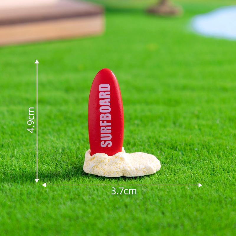 Tiểu cảnh chó lướt sóng, sân vườn DIY, phụ kiện xe hơi tiểu cảnh mini dễ thương (ZC-545)