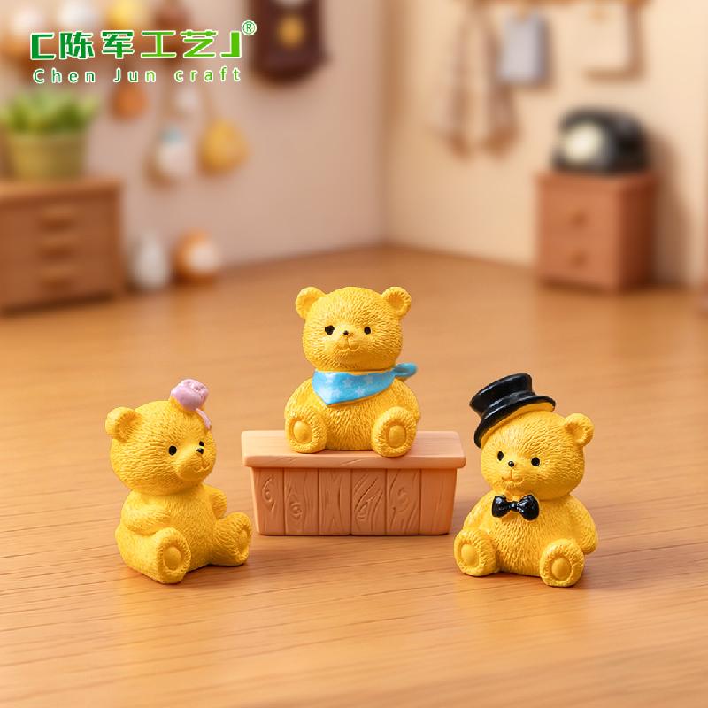 Phụ Kiện Tiểu Cảnh Gấu Teddy Đội Mũ Mini Trang Trí (PK-252)