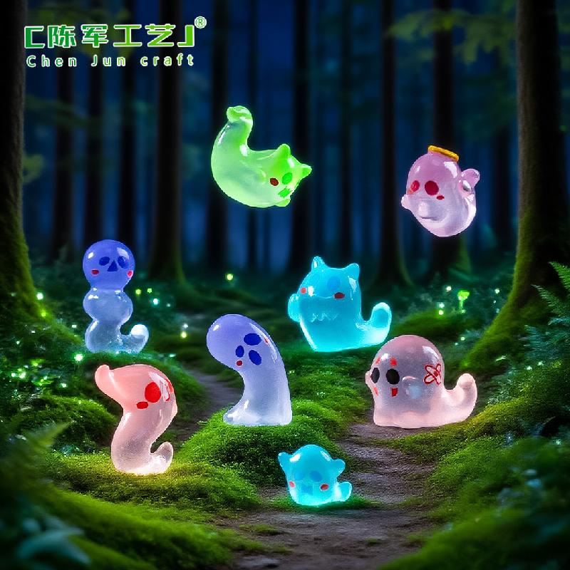 Phụ Kiện Tiểu Cảnh 微景观创意百变小幽灵天使万圣节造景 DIY装饰品挂配件迷你小摆件