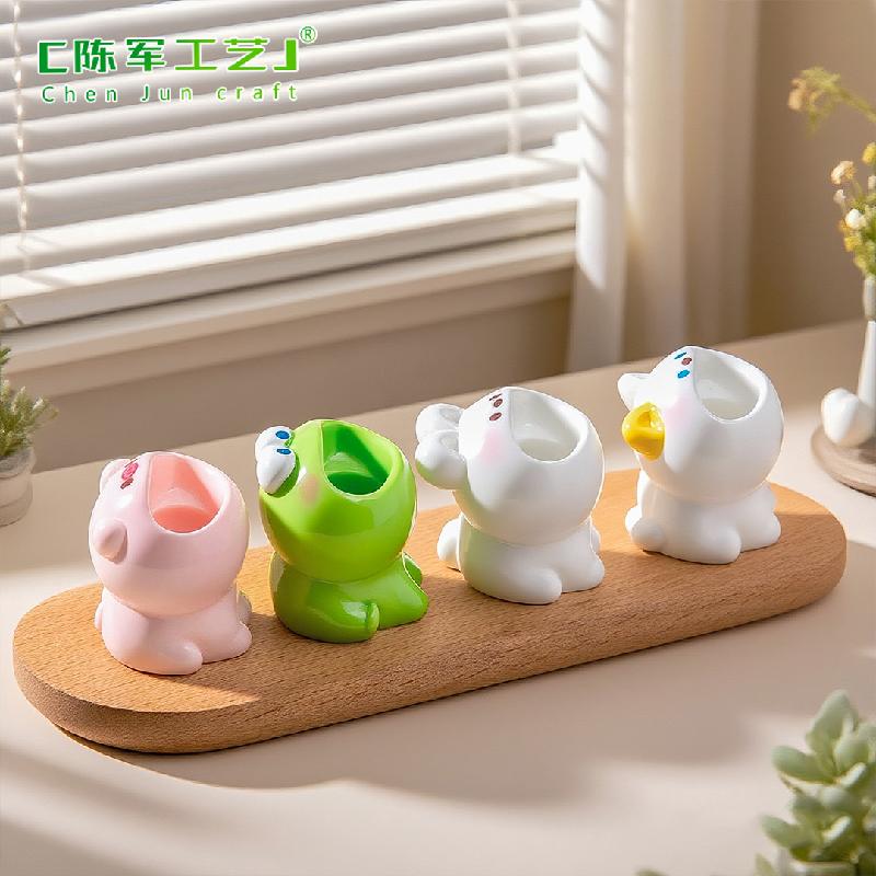 Phụ Kiện Tiểu Cảnh 微景观创意大嘴巴小动物公仔萌粒 DIY装饰品挂配件迷你桌面小摆件