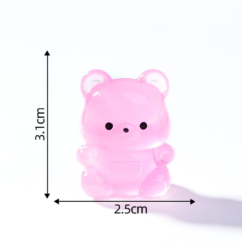 Tiểu cảnh gấu phát sáng DIY, phụ kiện tiểu cảnh mini treo bàn đáng yêu, cute (ZC-1125)