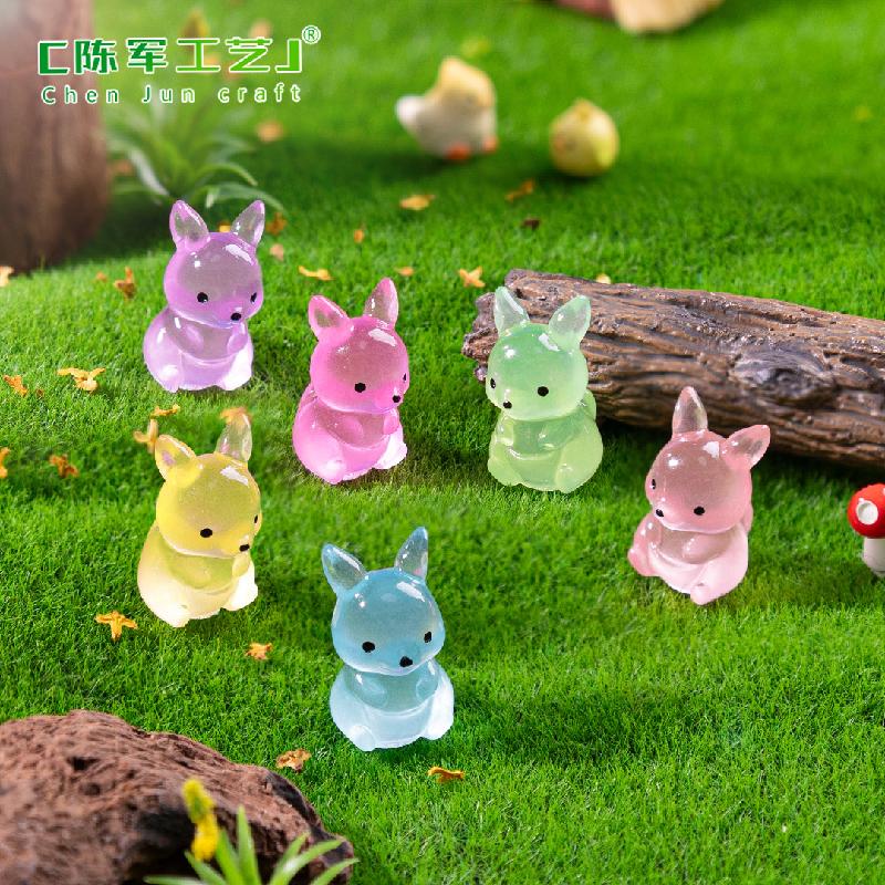 Phụ Kiện Tiểu Cảnh 微景观创意夜光袋鼠萌粒园艺造景 DIY装饰品挂配件迷你桌面小摆件