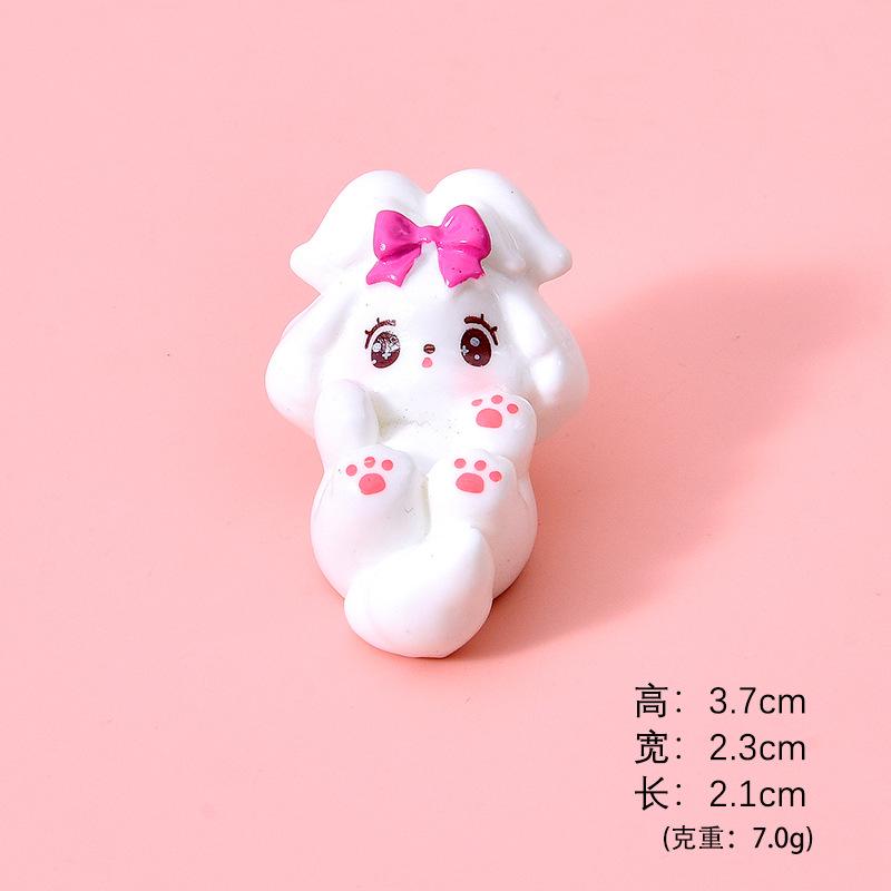 Chó nơ resin mini, phụ kiện DIY, tiểu cảnh, bàn làm việc (NX-602)