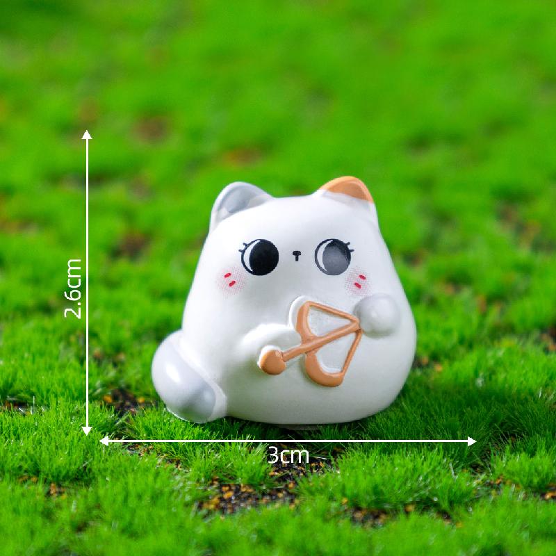 Tiểu cảnh mèo 12 chòm sao DIY, phụ kiện tiểu cảnh mini garden cute, resin (ZC-1113)