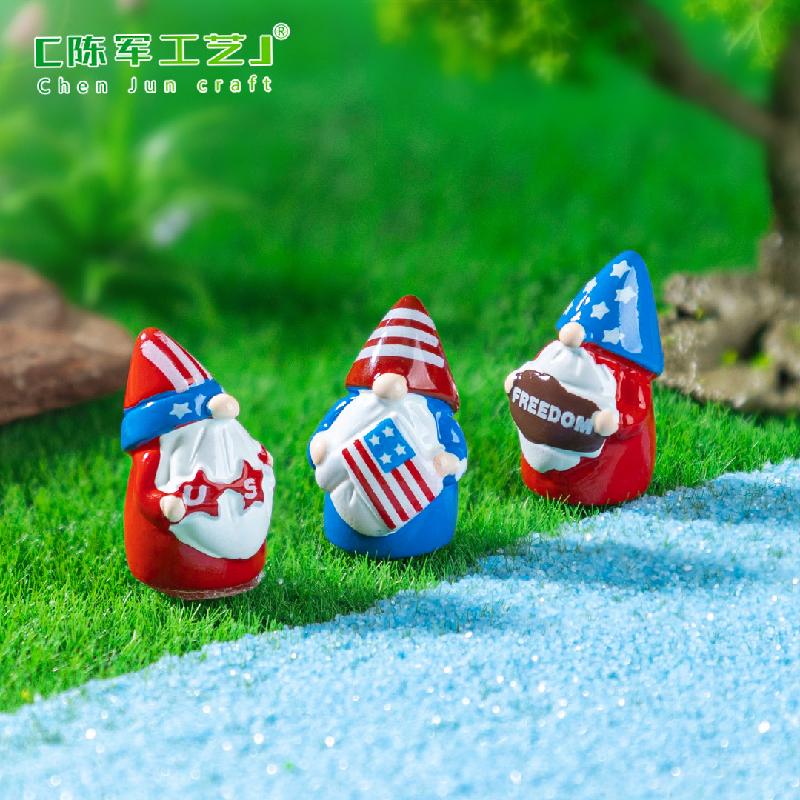 Phụ Kiện Tiểu Cảnh 跨境外贸微景观创意自由小矮人公仔 DIY装饰品配件迷你树脂小摆件