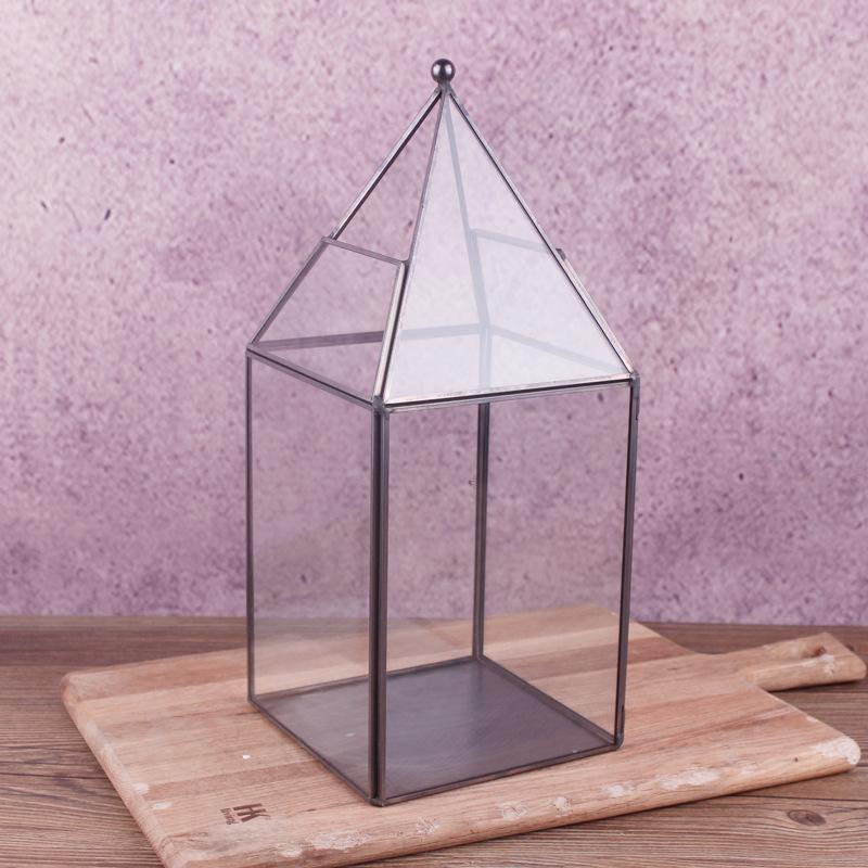 Chậu Đa Giác DG-222 Bức tranh đồng đầu đường viền hình học kính lửa, đèn di động, ngoài trời hoa nhà, lễ cưới bàn trang trí cửa sổ cổ điển