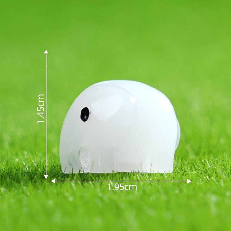 Tiểu cảnh voi phát sáng mini trang trí chậu cây DIY (ZC-1100)