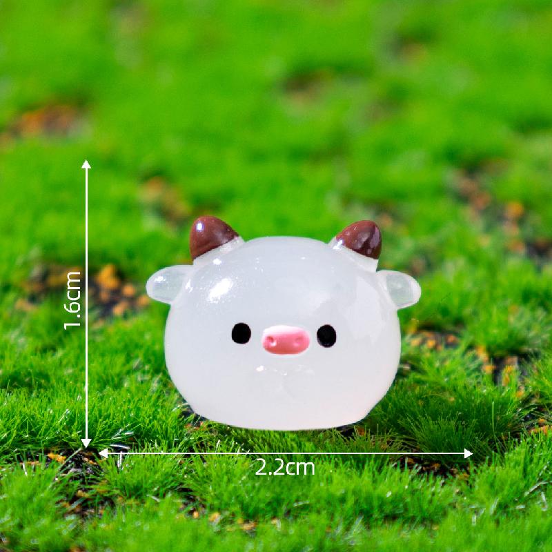 Tiểu cảnh thú tròn phát sáng DIY, phụ kiện tiểu cảnh mini treo bàn garden cute (ZC-1336)
