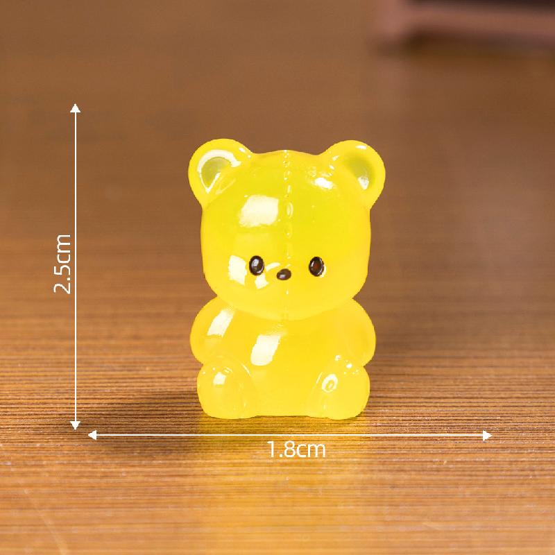 Tiểu cảnh Teddy phát sáng DIY, phụ kiện tiểu cảnh mini bàn treo đáng yêu, cute (ZC-996)