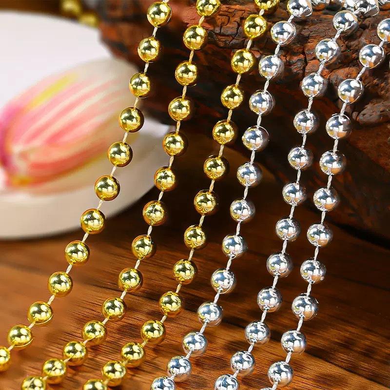 Trang Trí Noel Chuỗi hạt nhựa trang trí Noel, dây treo cây thông, phụ kiện trang trí cửa hàng, phòng khách Giáng Sinh
