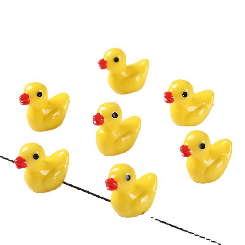 立体小黄鸭 奶油胶滴胶 手机壳文具盒 发卡 挂件diy材料 diy配件