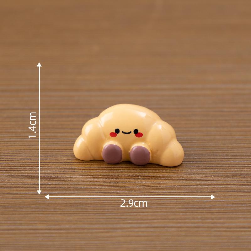 微景观创意治愈小动物牛角包太阳萌粒 DIY装饰品挂配件迷你小摆件