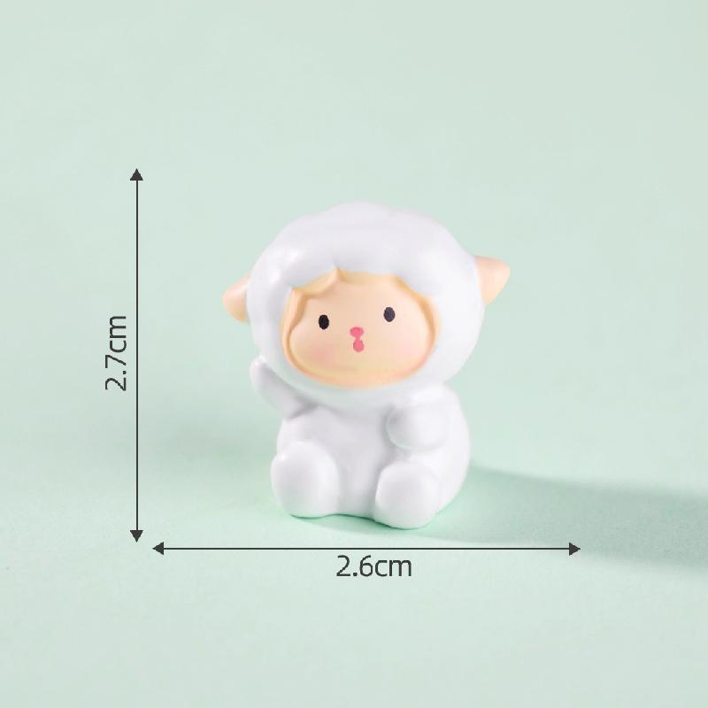 Tiểu cảnh cừu đáng yêu DIY, phụ kiện tiểu cảnh mini resin treo bàn garden treo bàn đáng yêu cute (ZC-1449)