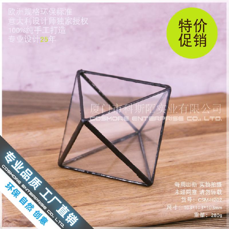 Chậu Đa Giác Nhà kính đa giác đen Bắc Âu, hộp hoa hồng (DG-155)