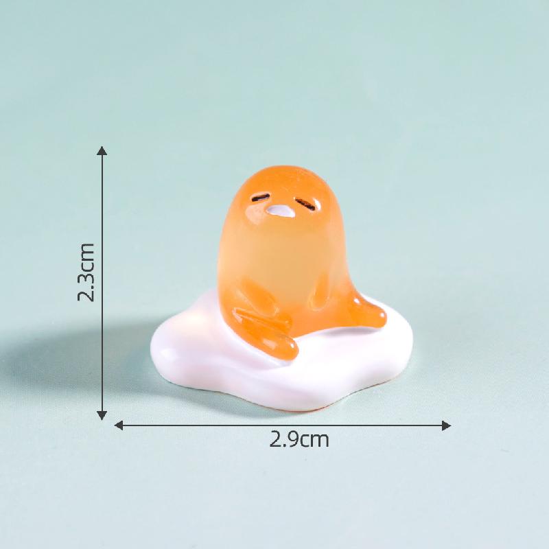 微景观创意可爱夜光懒蛋蛋公仔萌粒 DIY装饰品配件迷你桌面小摆件