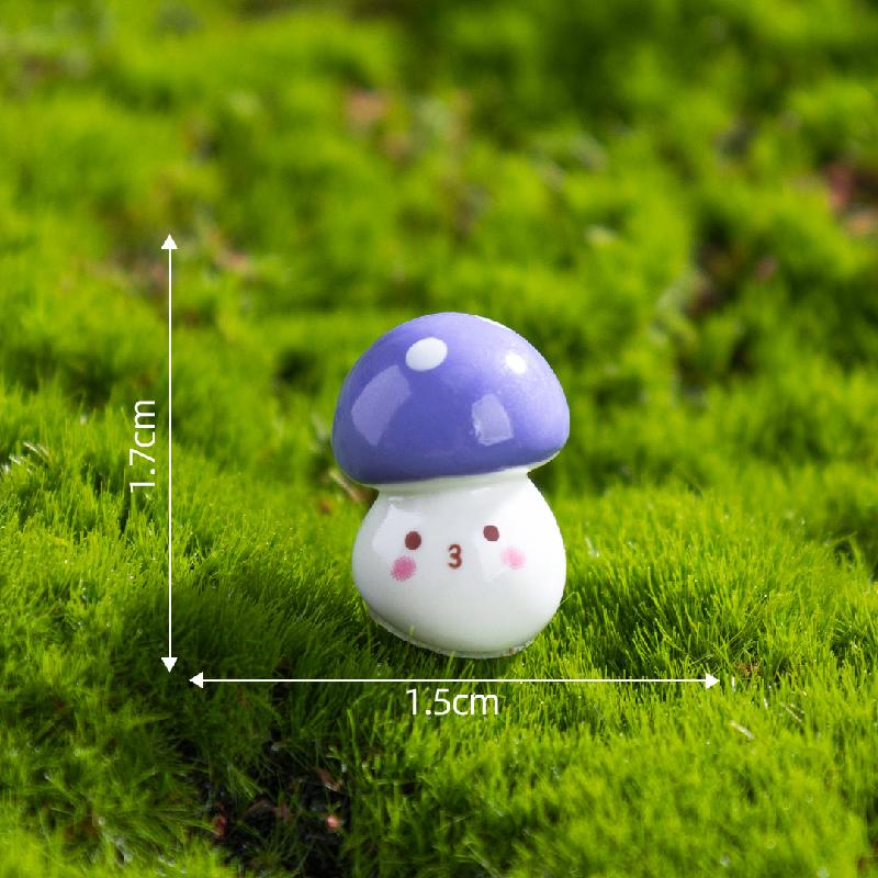 Tiểu cảnh nấm nghiêng đáng yêu, rêu, búp bê DIY, phụ kiện bàn tiểu cảnh mini sáng tạo (ZC-402)