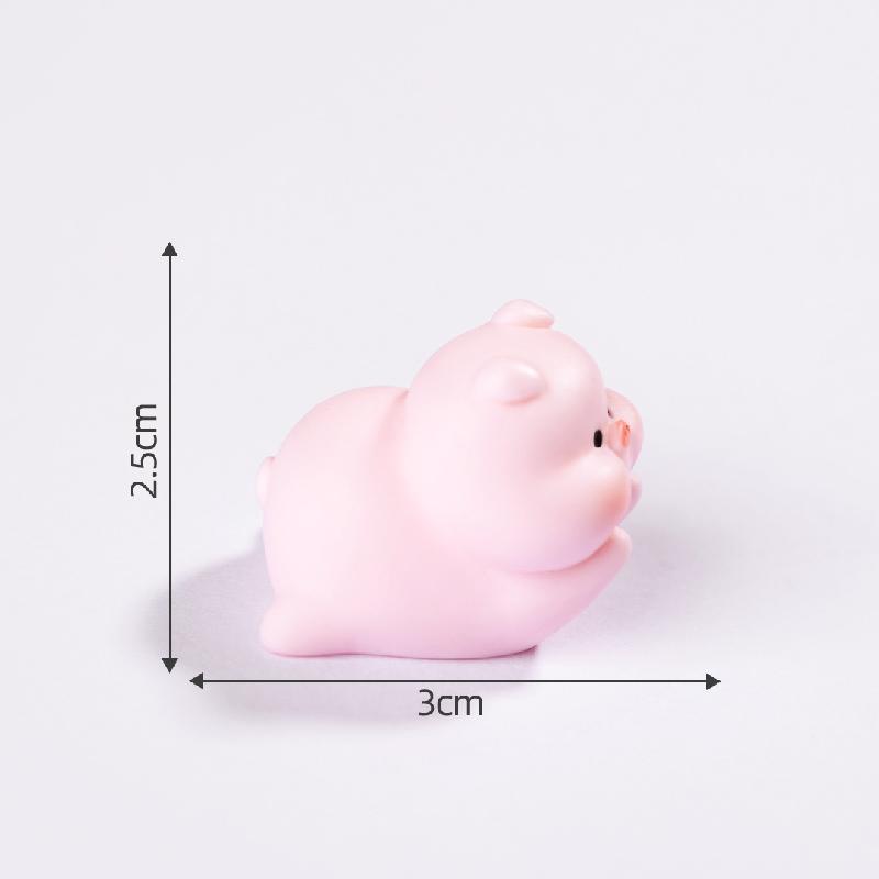 Tiểu cảnh heo tròn đáng yêu phát sáng DIY, phụ kiện tiểu cảnh mini bàn treo cute (ZC-1141)