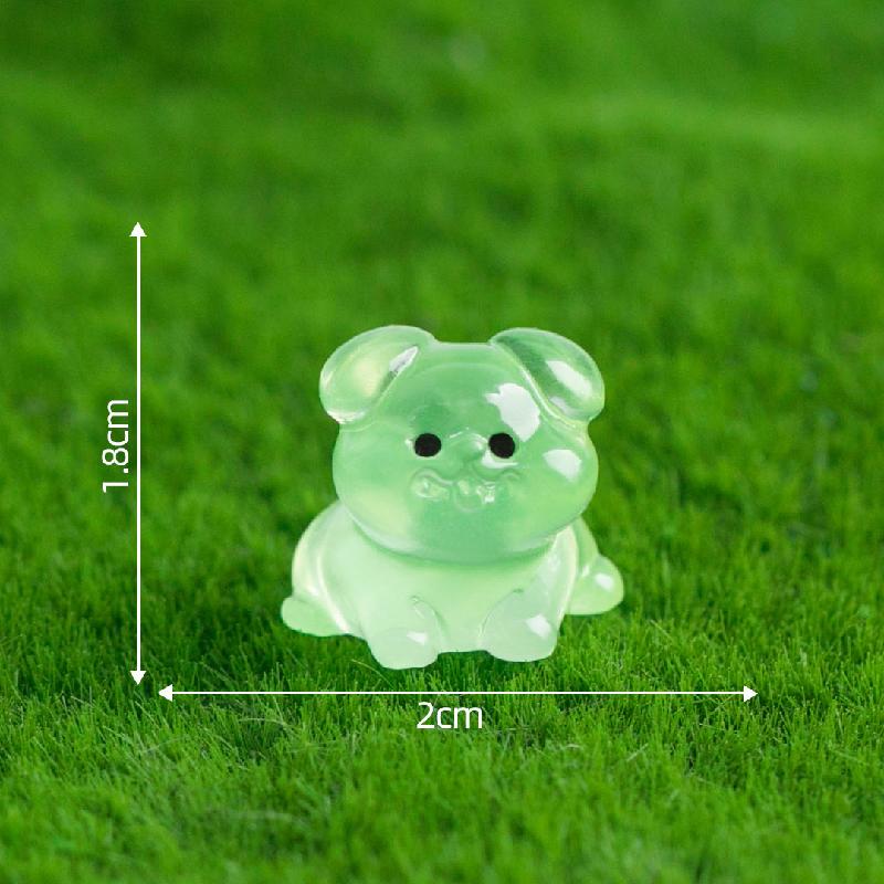Tiểu cảnh chó Pug phát sáng DIY, phụ kiện tiểu cảnh mini bàn treo garden cute (ZC-1100)