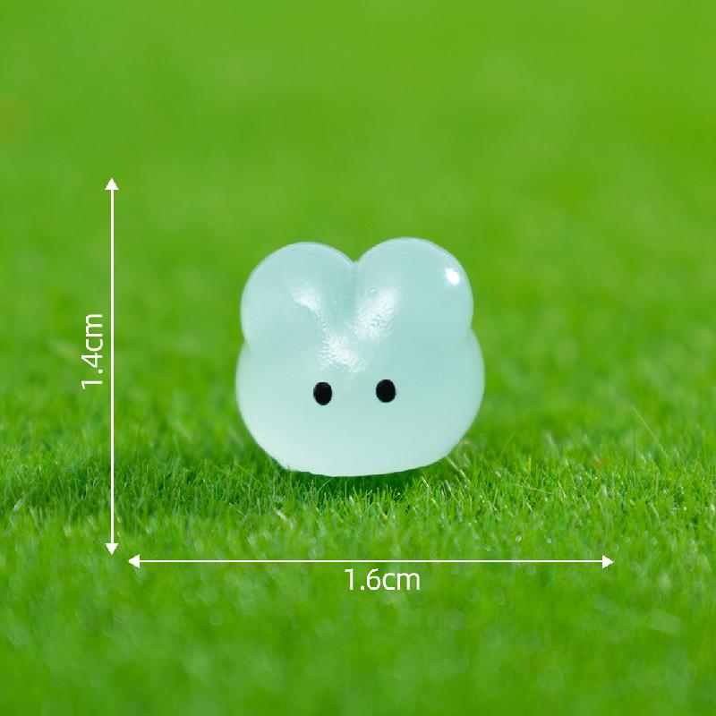 Tiểu cảnh thỏ phát sáng DIY, phụ kiện tiểu cảnh mini bàn garden resin micro cute (ZC-1388)