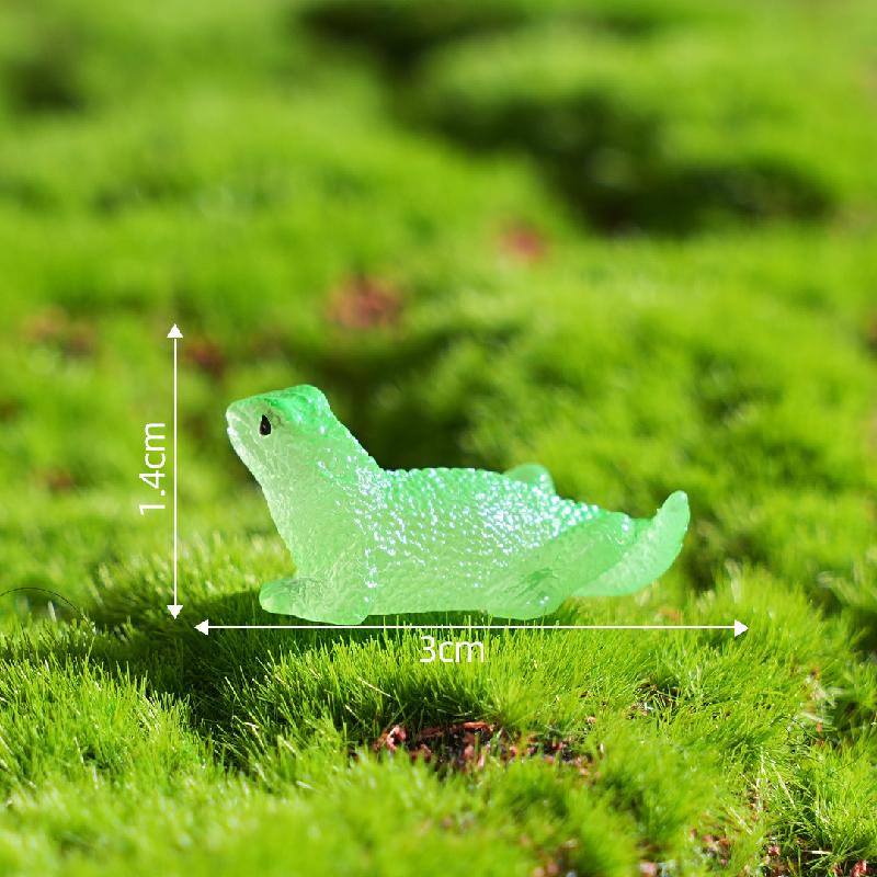 Tiểu cảnh tắc kè thực tế phát sáng DIY, phụ kiện tiểu cảnh mini moss garden resin treo bàn cute (ZC-1479)