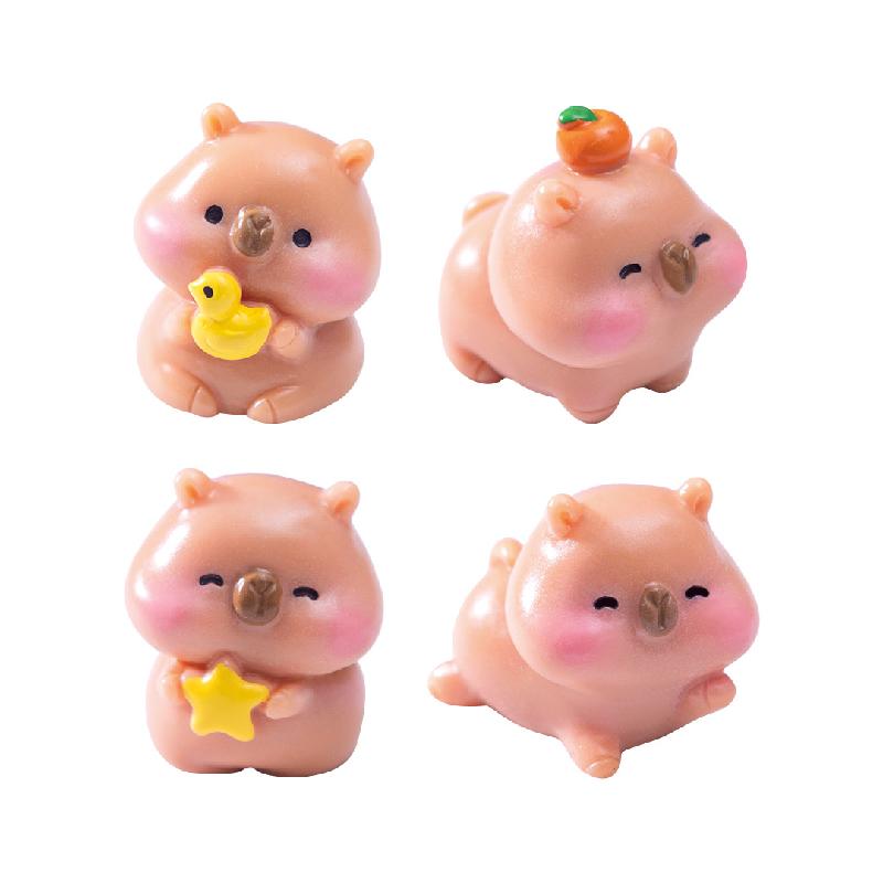 Tiểu cảnh capybara DIY, phụ kiện tiểu cảnh mini xe bàn treo đáng yêu, cute (ZC-1036)