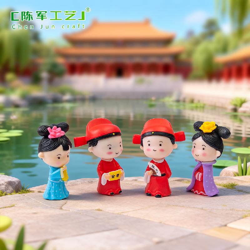 Phụ Kiện Tiểu Cảnh Tiểu cảnh trạng nguyên và công chúa phong cách cổ trang (ZC-708)