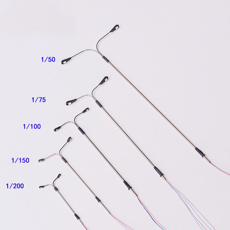 Phụ Kiện Mô Hình Đèn Đường Cột Sắt Mini Có Đèn 3V (MH-166)