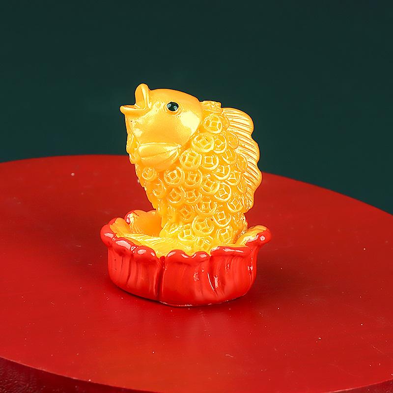 微景观新年饰品配件国潮公仔手办车载桌面小摆件布置树脂装饰用品