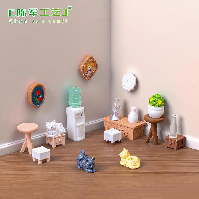 Phụ Kiện Tiểu Cảnh Đồ nội thất giả nhỏ, sofa, tủ trà, tiểu cảnh mini (ZC-7)
