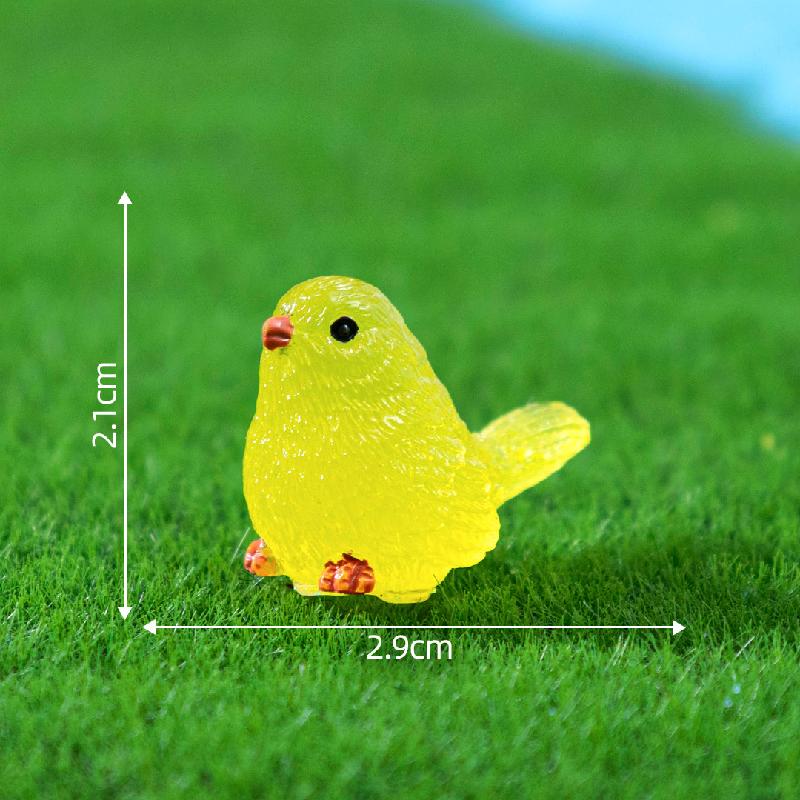 Tiểu cảnh chim phát sáng ban đêm, sân vườn DIY, phụ kiện treo resin tiểu cảnh mini (ZC-736)