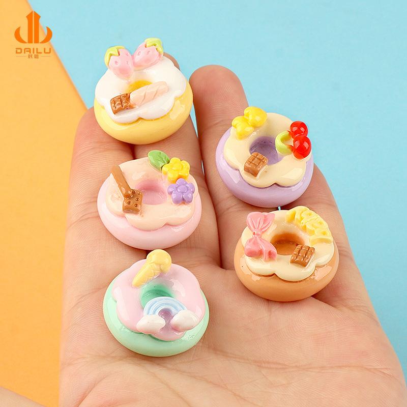 Charm donut sáng bóng DIY trang trí vỏ điện thoại (FF-517)