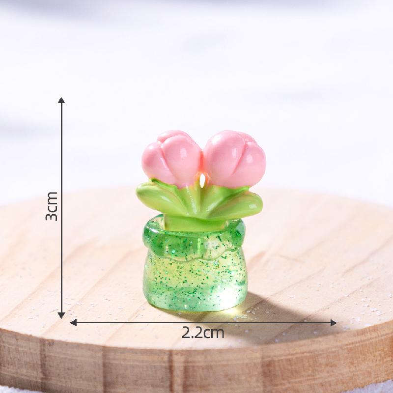 Tiểu cảnh hoa hướng dương tulip DIY, phụ kiện tiểu cảnh mini xe bàn đáng yêu (ZC-1014)