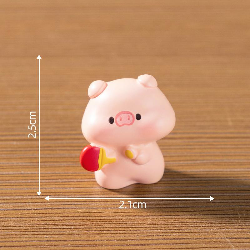 微景观创意运动会乒乓球小动物公仔 DIY装饰品配件微缩场景小摆件