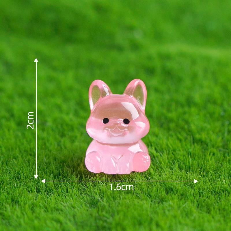 Tiểu cảnh chó Pug phát sáng DIY, phụ kiện tiểu cảnh mini bàn treo garden cute (ZC-1100)
