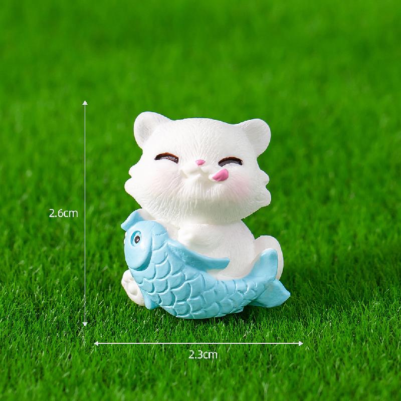 Tiểu cảnh mèo đáng yêu, phụ kiện trang trí xe hơi mini DIY (ZC-514)