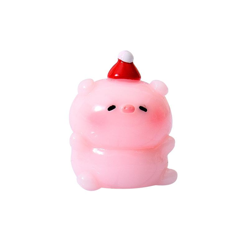 Heo hồng mini resin, mô hình để bàn, blind box, phụ kiện DIY (NX-605)