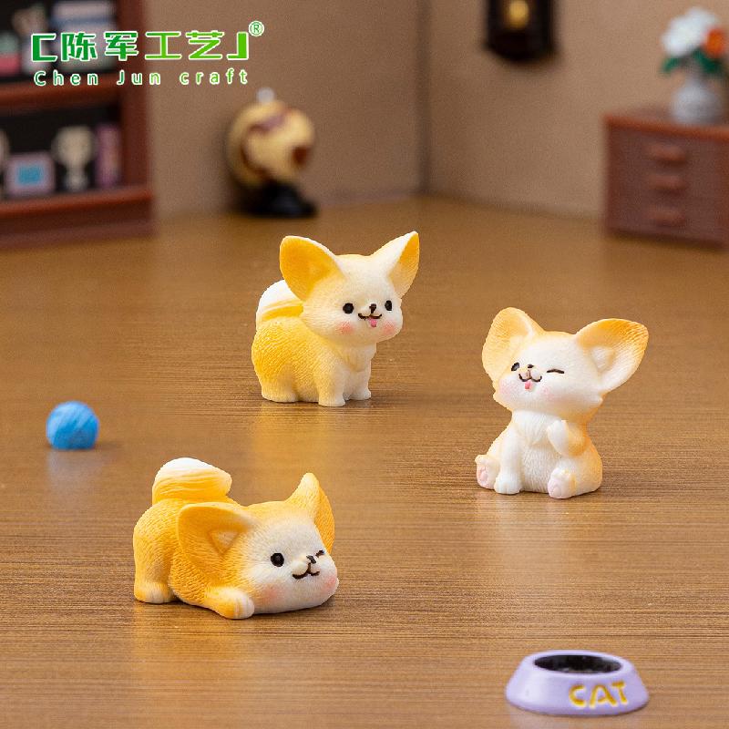 Phụ Kiện Tiểu Cảnh Tiểu cảnh cáo tai dài, 12 kiểu, trang trí cây cảnh mini (ZC-206)