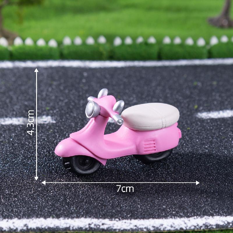Tiểu cảnh xe máy cổ, đôi uyên ương DIY, búp bê mini, phụ kiện bàn tiểu cảnh sáng tạo (ZC-500)