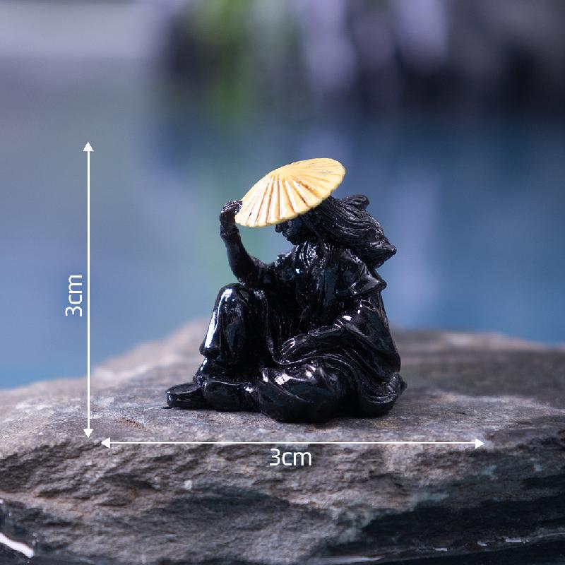 Tiểu cảnh hiệp khách, Giang hồ, búp bê, lọ sinh thái DIY, phụ kiện bàn tiểu cảnh mini (ZC-401)