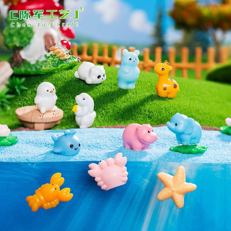 Cua và cá heo mini – Mô hình động vật biển, trang trí bàn (M-906)