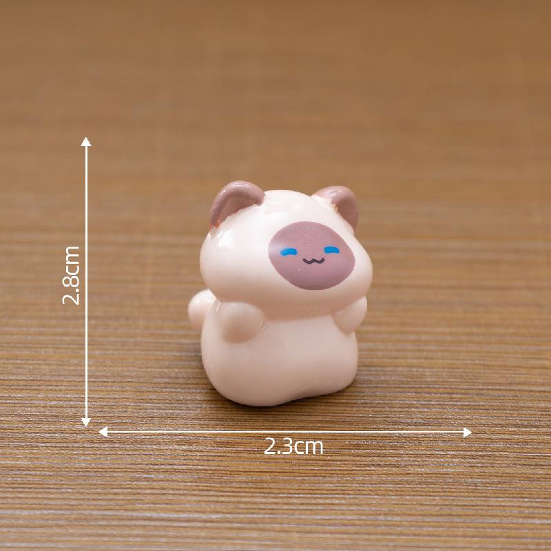 Tiểu cảnh mèo siam hoạt bát DIY, phụ kiện tiểu cảnh mini xe bàn đáng yêu (ZC-882)