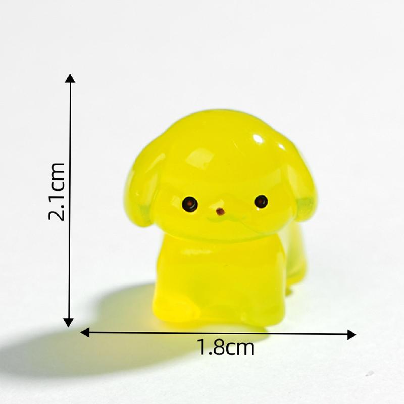 Tiểu cảnh cún nhỏ phát sáng DIY, phụ kiện tiểu cảnh mini resin garden treo bàn xe đáng yêu cute (ZC-1471)