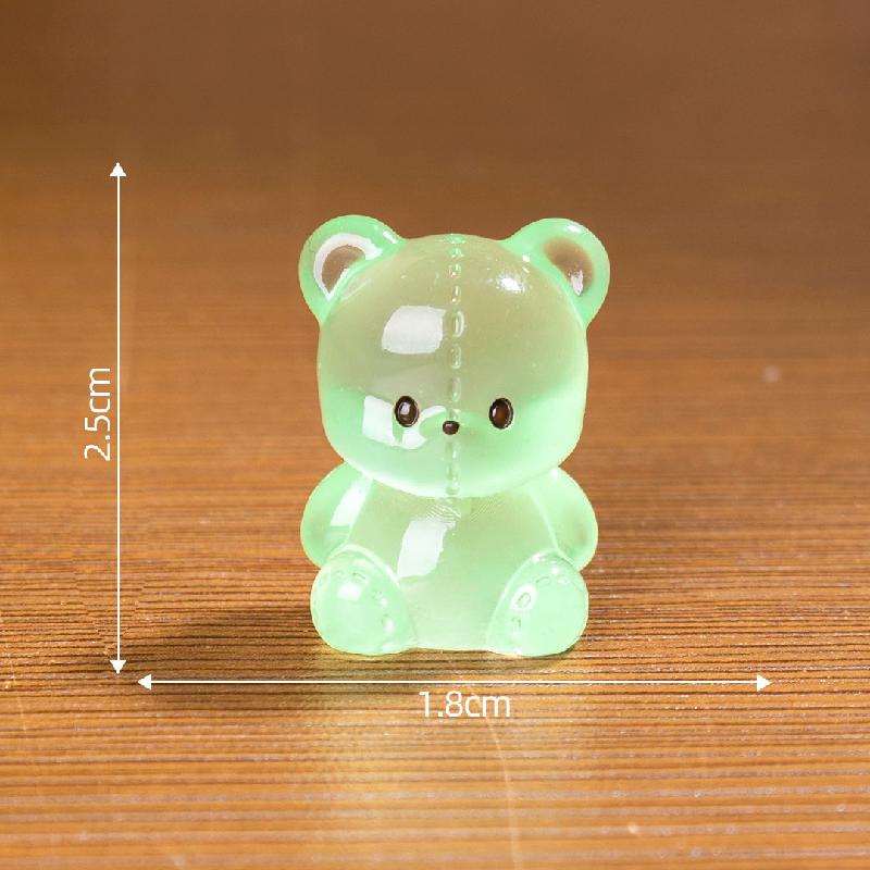 Tiểu cảnh Teddy phát sáng DIY, phụ kiện tiểu cảnh mini bàn treo đáng yêu, cute (ZC-996)