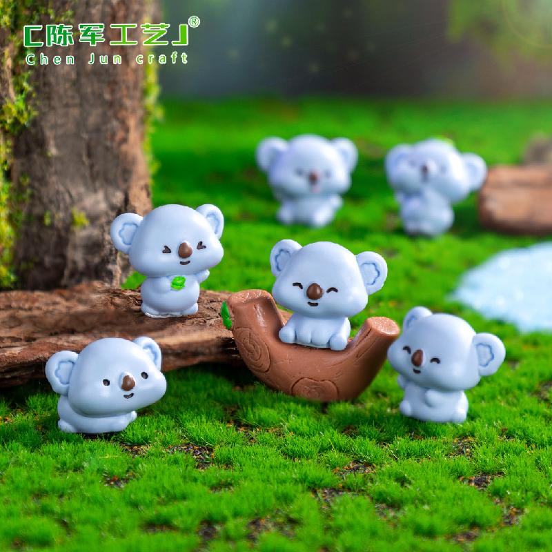 Phụ Kiện Tiểu Cảnh 跨境外贸微景观创意可爱考拉园艺造景 DIY装饰配件迷你桌面小摆件