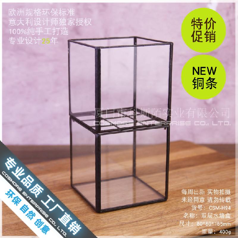 Chậu Đa Giác Bình hoa kính thủy canh mini (DG-40)
