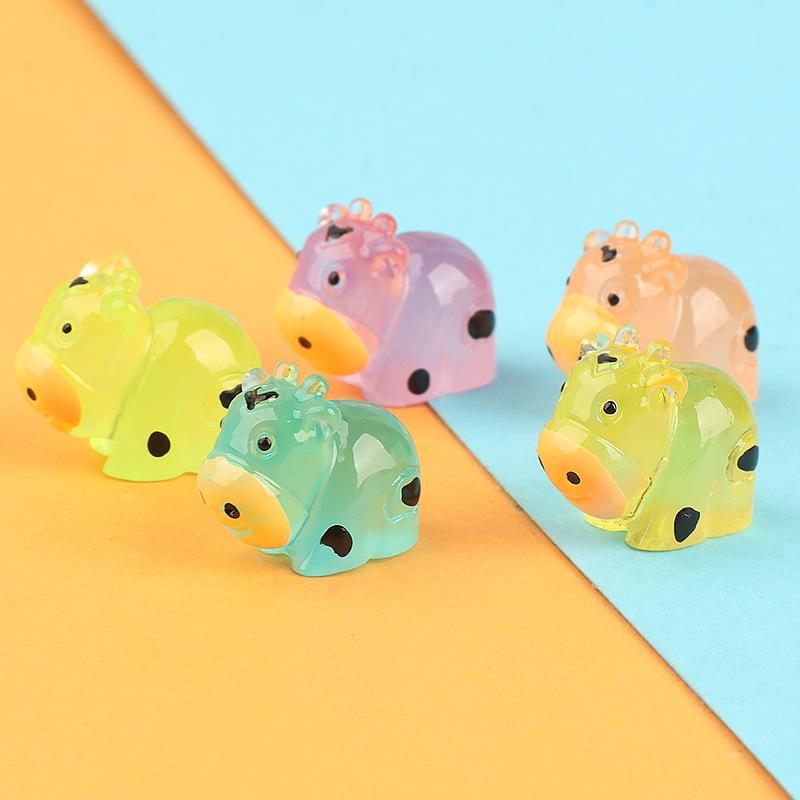 Charm bò sữa phát sáng DIY trang trí điện thoại (FF-482)