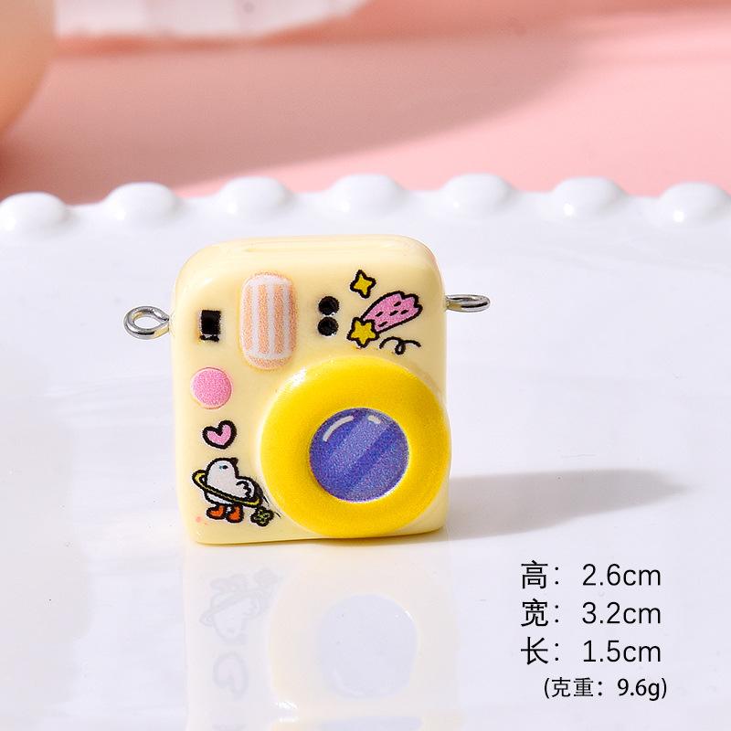 Máy ảnh động vật macaron resin, phụ kiện DIY, mô hình mini (NX-610)