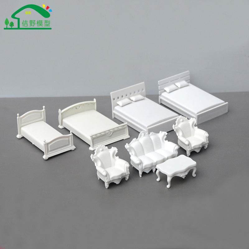 Phụ Kiện Mô Hình Giường Sofa Mini Mô Hình Nội Thất Tỷ Lệ 1:30 (MH-199)