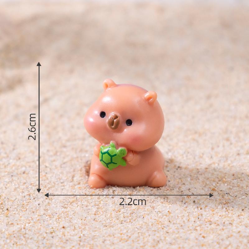 Tiểu cảnh capybara DIY, phụ kiện tiểu cảnh mini xe bàn treo đáng yêu, cute (ZC-1036)